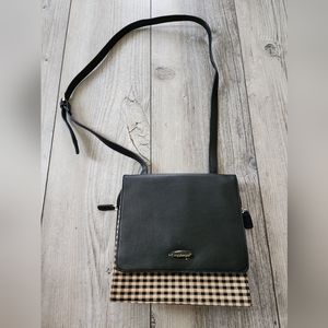 Longaberger Black and Tan Checkered Crossbody